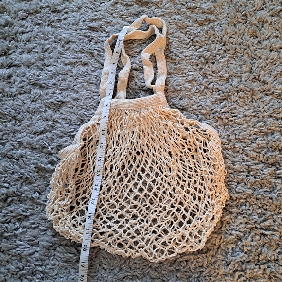 Stoneleigh boho style mesh woven tote bag - Picture 5 of 7